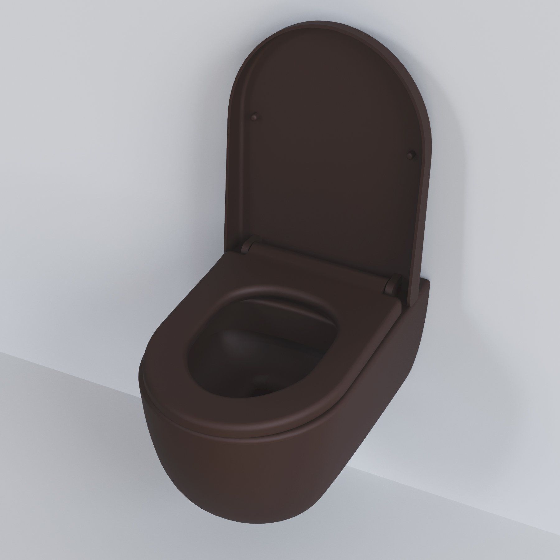 Унитаз Abner 103T20601R (545*360*330) МАТОВЫЙ КОРИЧНЕВЫЙ подвесной БЕЗОБОДКОВЫЙ, 1 место