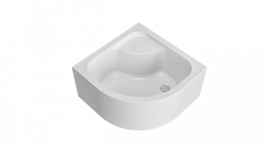 W90T-401A090W Gem Deep душевой поддон 90х90 с сифоном, белый