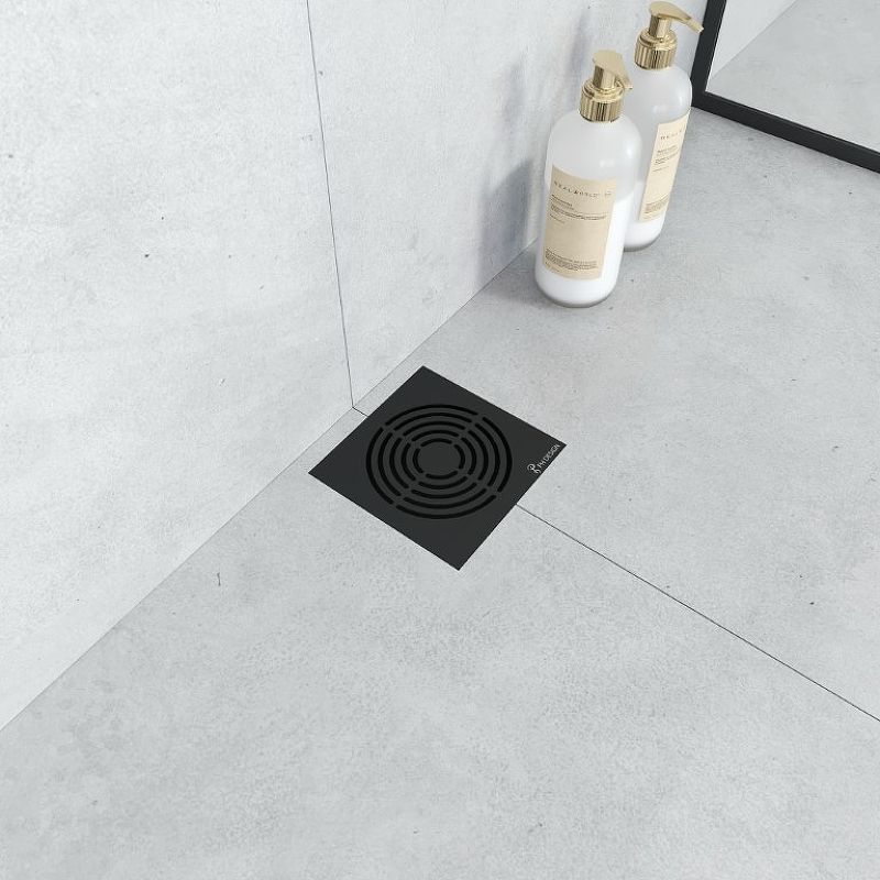 Душевой трап SMART DESIGN 15x15 cm, нерж.сталь ЧЕРНЫЙ   DS 015 55 D2 S04