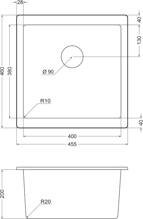 Мойка кухонная Сорренто DNN-1455.P алмаз