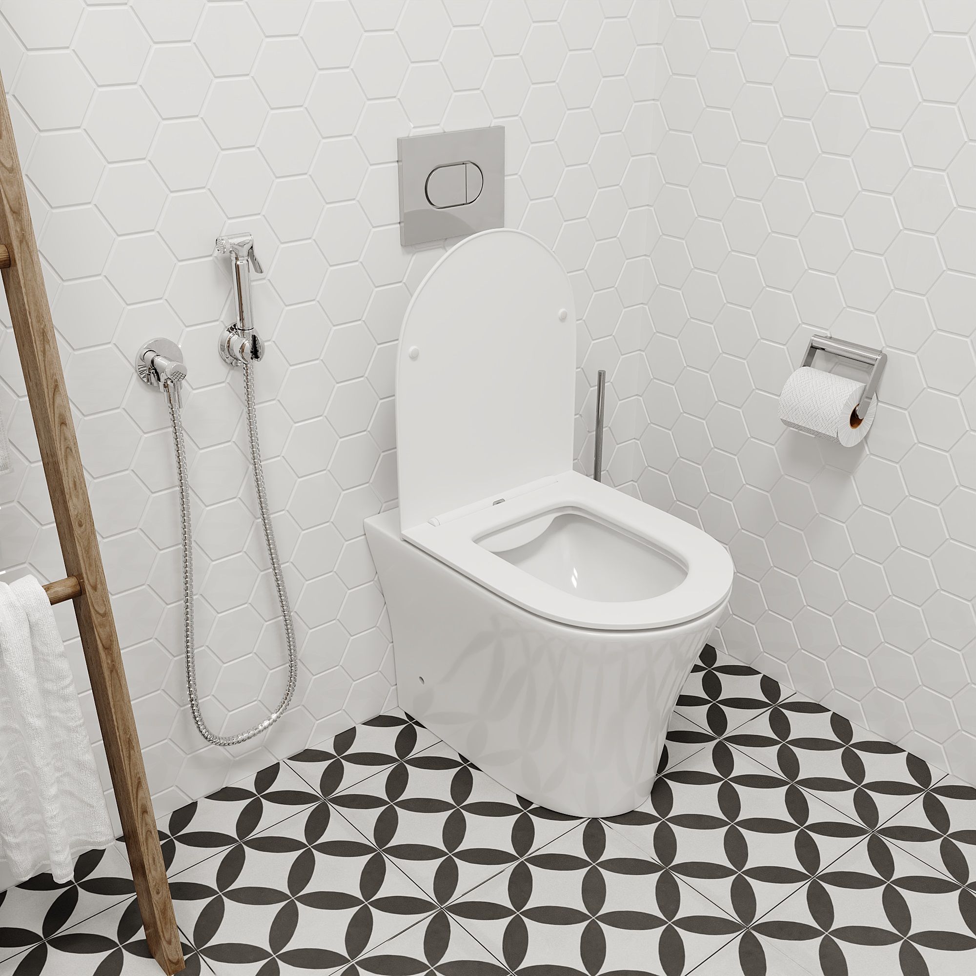 Приставной унитаз ADIGE F безободковый Ceruttispa CT8907