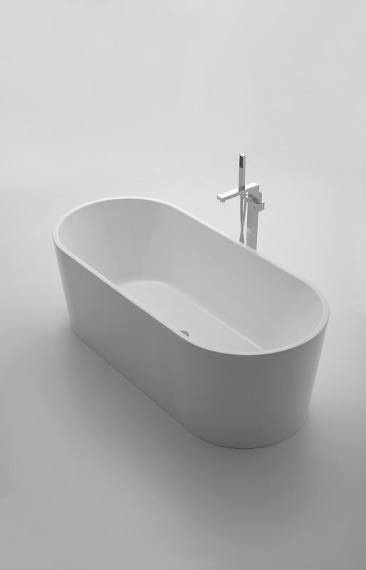 Акриловая ванна без перелива BELBAGNO BB71-1700-W0, 1700x800x600