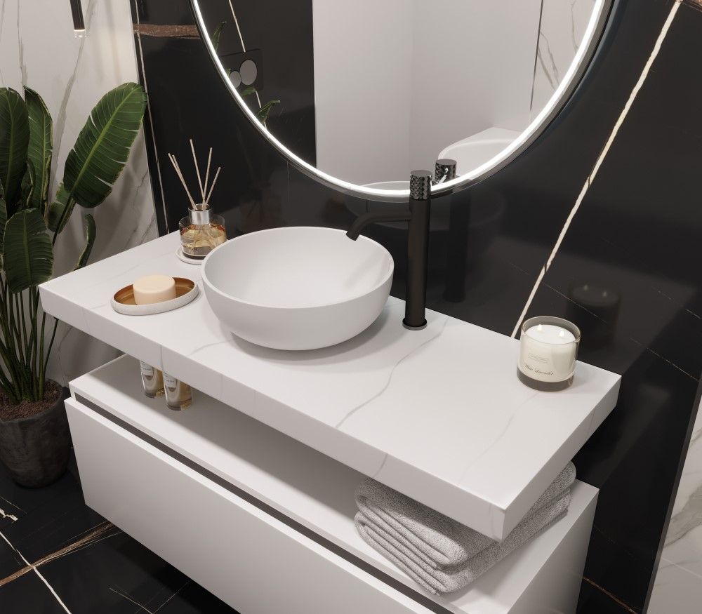 869-120-CLCT Boheme Столешница прямая FLAT CALACATTA 1210*460*70