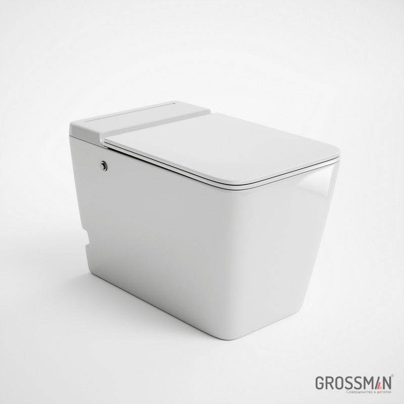 Унитаз GR-PR5501 impuls (570*360*450) БЕЛЫЙ приставной с тонкой крышкой, 1 место