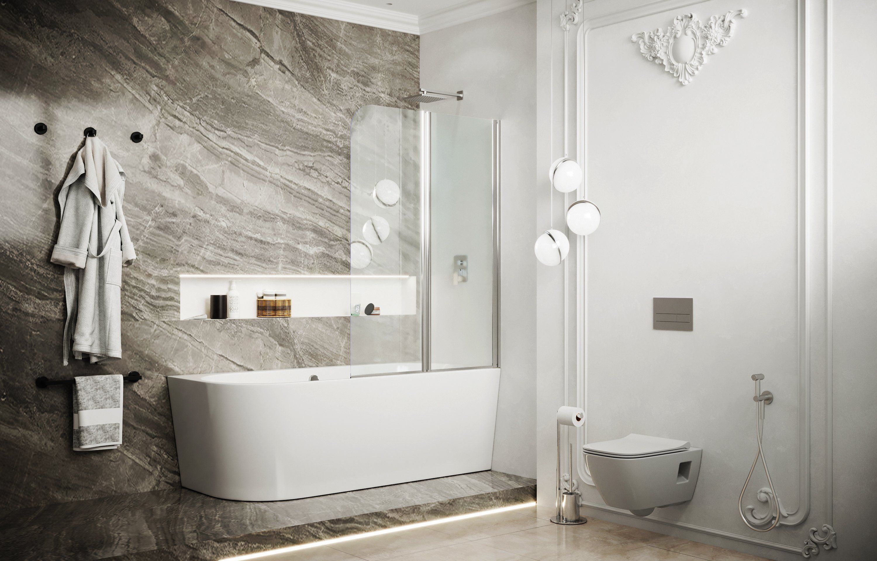 Шторка для ванны Ambassador Bath Screens 16041118 (900x1400), 1 место