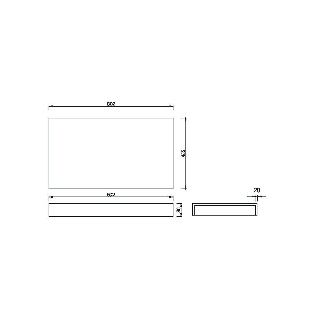 869-080 Boheme Столешница прямая FLAT 80см