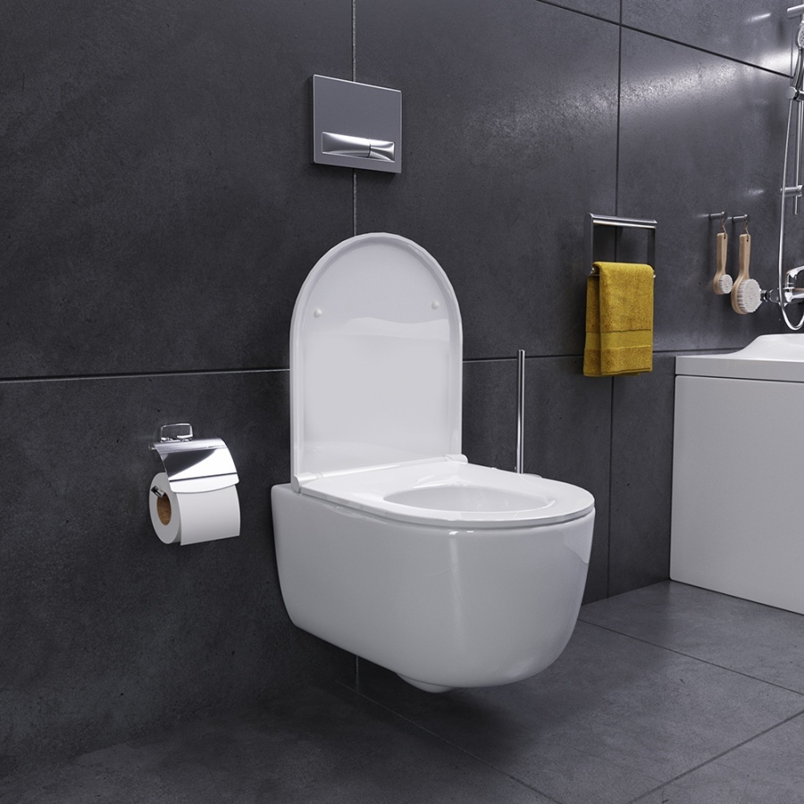 DX86C1700SC Sirius подвесной унитаз безободковый с сиденьем микролифт