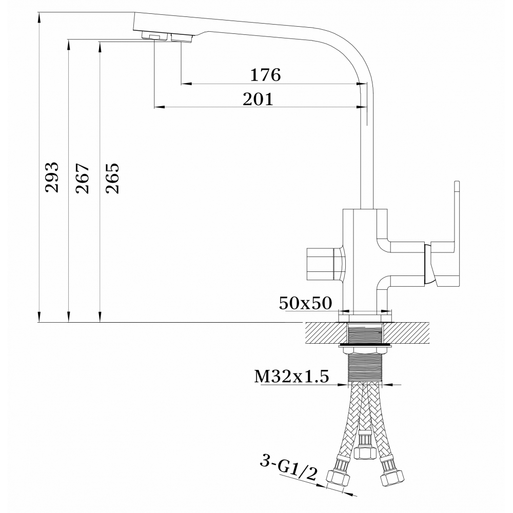 Смеситель для кухни Ganzer Stefan GZ12025C