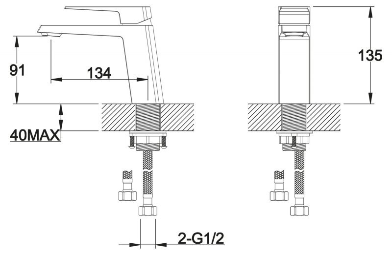 Смеситель для кухни сатин Belbagno BB-LAM28-IN