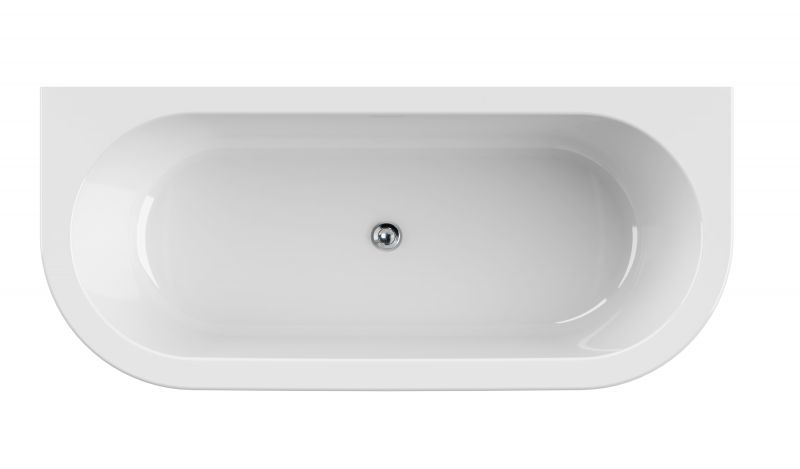 Акриловая ванна пристенная, CEZARES SLIM WALL-180-80-44-W37