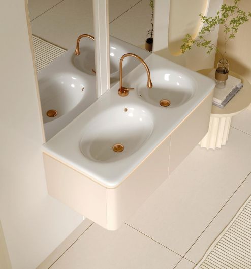 Раковина Double ARNO (1005х460х180) двойная накладная Ceruttispa