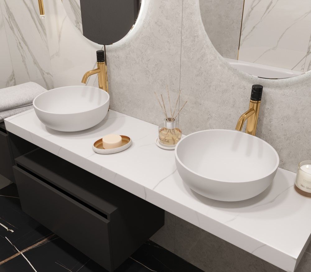 869-160-CLCT Boheme Столешница прямая FLAT CALACATTA 1610*460*70