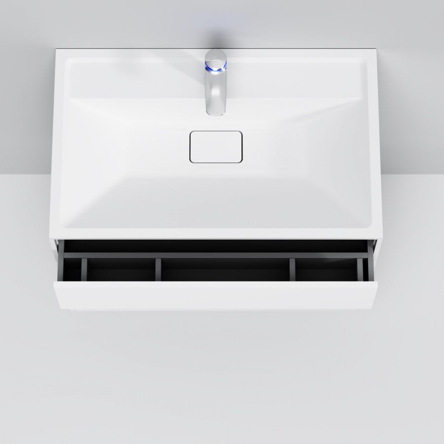 M50AFHX0803WM Inspire V2.0, База под раковину, подвесная, 80 см, 3 ящика, push-to-open, белый матовы