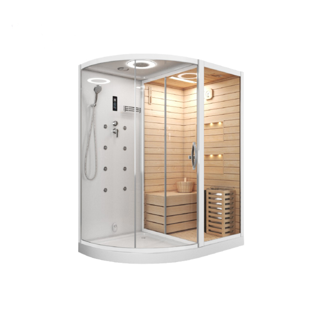 Сауна LUGANO-R White комбинированная 2в1 Ceruttispa 1800x1100x2231