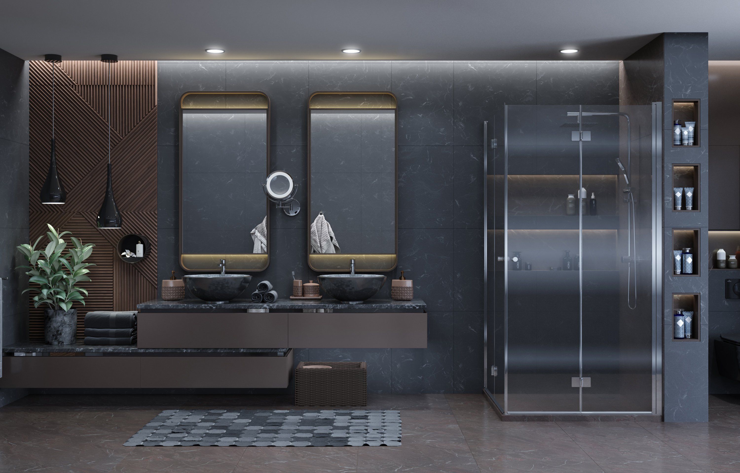 Душ. ограждение Ambassador Diamond 12011109 (900x900x2000), 1 место