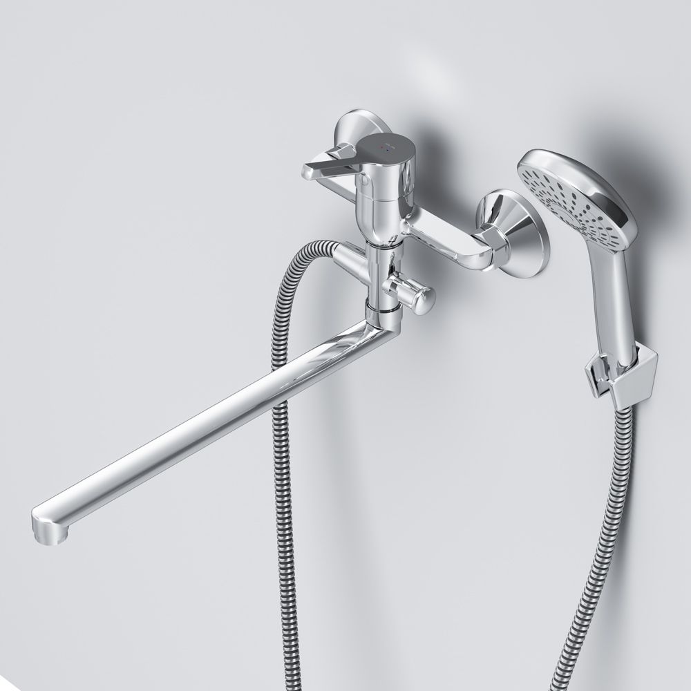 F85B90100 X-Joy S, смеситель д/ванны/душа, излив 350 мм, хром