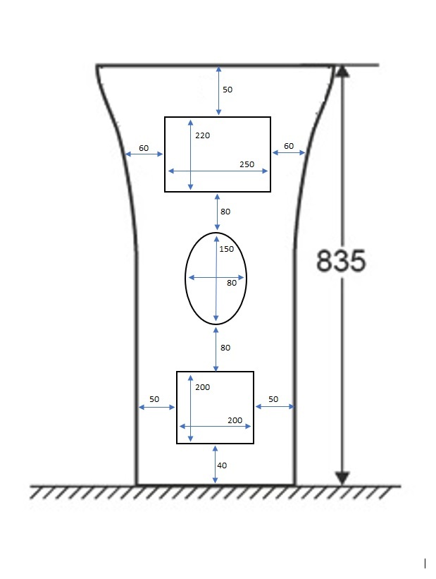 Раковина Double COMO (750х400х300) двойная подвесная Ceruttispa