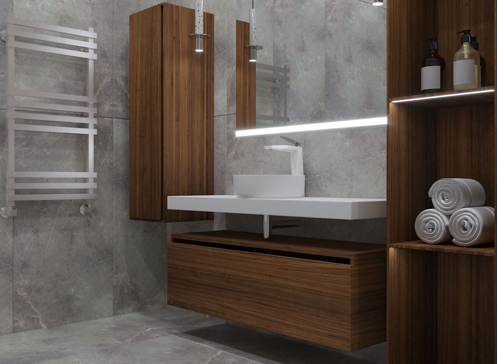 897-100-D Boheme Ящик под столешницу 100см DARK OAK VALLESSI UNO-S