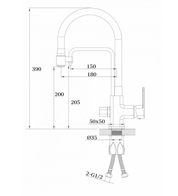Смеситель для кухни Ganzer Stefan GZ12026F
