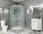 Душ.каб. NG-7702DW (1000x1000х2100) низкий поддон (15см) стенки БЕЛЫЕ 3 места