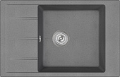 Мойка кухонная Сорренто DNN-1780.Q антрацит, 78х50 см, кварцевая, встраиваемая, с крылом, прямоугольная