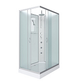 Душ.каб. NG-43185-14QBKTG (1100х800х2100-2400) низкий поддон(13см) стекло МАТОВОЕ 3 места
