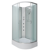 Душ.каб. NG-33394-14LBKG (1300х900х2000) средний поддон (26см) стекло МАТОВОЕ 4 места