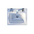 M85AWCC0552WG64 X-Joy, Раковина мебельная, керамическая, 55 см, встроенная, цвет: белый, глянец