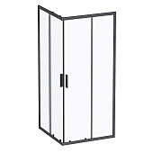 W93G-403-090BT Душевое ограждение Gem S Square Slide 90x90 стекло прозрачное, профиль черный матовый