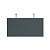 M50AFHX1203GM Inspire V2.0, База под раковину, подвесная, 120 см, 3 ящика, push-to-open, графит мато