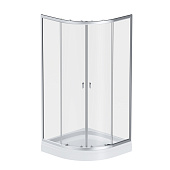 W88E-205-090MT64 X-Joy Twin Slide, Душевое ограждение c поддоном, 90x90, профиль мат хром