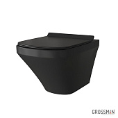 Унитаз подвесной Grossman GR-4440BMS Rimless чёрный