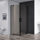 Душевой уголок Cezares SLIDER-A-2-100/110-BR-NERO черный