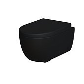 Унитаз Abner 103T20201R (545*360*330) ЧЕРНЫЙ МАТОВЫЙ подвесной БЕЗОБОДКОВЫЙ, 1 место