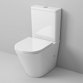 Унитаз Grossman GR-4450S (605*380*825) белый глянцевый напольный безободковый с тонкой крышкой