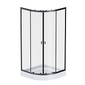W88E-205-090BT64 X-Joy Twin Slide, Душевое ограждение c поддоном, 90x90, профиль черный
