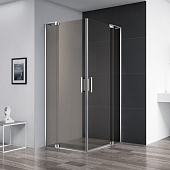 Душевой уголок Cezares SLIDER-AH-2-90/100-100/110-BR-Cr хром