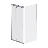 W90G-404-090MT Душевое ограждение Gem Sqare Pivot 90x90 стекло прозрачное, профиль матовый хром, без