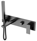 Смеситель для ванны встроенный QUBIC Gun Metal