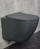 Унитаз подвесной Zandini Garda Z19-05G безободковый, серый матовый
