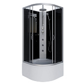Душ.каб. NG-2508-14BKTG (900х900х2100-2400) высокий поддон(40см) стекло ТОНИРОВАННОЕ 4 места