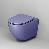 Унитаз GR-4411LIMS Color (550*365*395) ФИОЛЕТОВЫЙ МАТОВЫЙ подвесной БЕЗОБОДКОВЫЙ