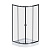 W88E-205-080BT64 X-Joy Twin Slide, Душевое ограждение c поддоном, 80x80, профиль черный