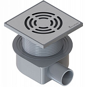 Душевой трап SMART DESIGN 10x10 cm, нерж.сталь ХРОМ     DS 010 01 D2 S04