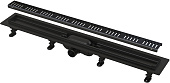Душевой лоток AlcaPlast APZ10BLACK-550M чёрный матовый с решеткой и опорами