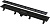 Душевой лоток AlcaPlast APZ10BLACK-550M чёрный матовый с решеткой и опорами