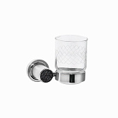 Стакан настенный ROYALE CRISTAL BLACK ХРОМ