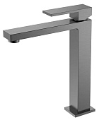 Смеситель для умывальника высокий QUBIC Gun Metal