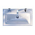 M85AWCC0802WG64 X-Joy, Раковина мебельная, керамическая, 80 см, встроенная, цвет: белый, глянец