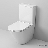 Унитаз Grossman GR-4449S (670*380*850) напольный безободковый с тонкой крышкой